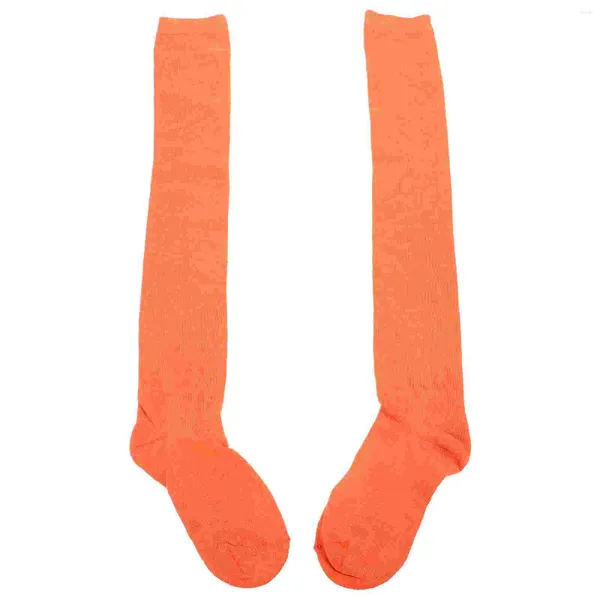 Calzini da donna Calze da coscia per ragazza Decorativi sopra il ginocchio Halloween per tessuto Arancione da donna