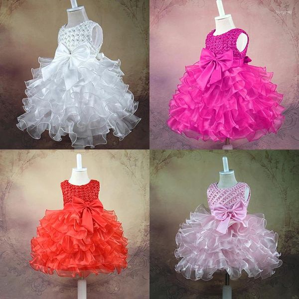 Abiti per ragazza 0 6 12 18 24 mesi Abito nato Perle Maglia Moda Festa Piccola principessa Bambino Natale Regalo di compleanno Abbigliamento per bambini