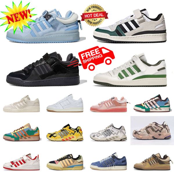 Wanderschuhe Bad Bunny Forum 84 Sneaker Luxus Low Designer Freizeitschuhe Tn Plus Ultra Herren Damen Schnalle Creme Gelb Tönung Easter Egg Outdoor-Sport-Sneaker Herren