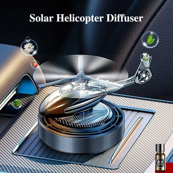 Carro ambientador movido a energia solar helicóptero automóvel purificador de ar hélice perfume fornecimento decoração acessórios interiores perfume 240323