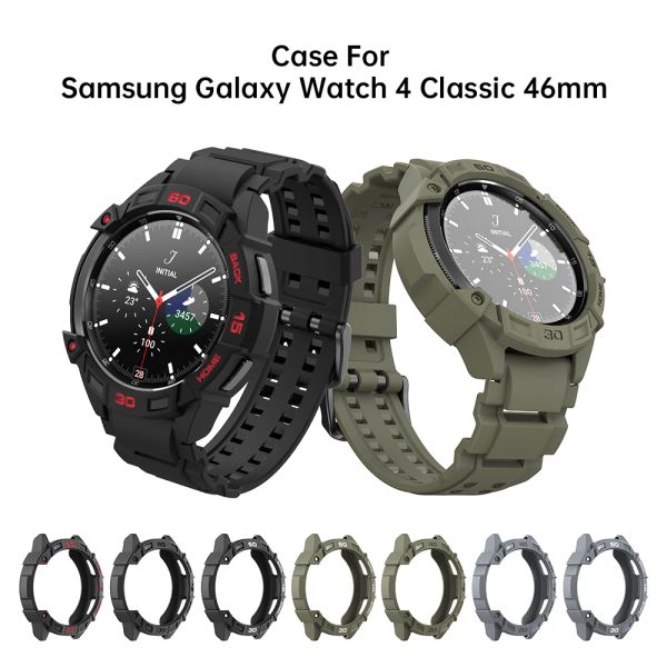 Accessori SIKAI 2022 Nuova custodia per Samsung Galaxy Watch 4 Classic 46mm Custodia protettiva in TPU Custodia protettiva per cinturino per Samsung Smart Watch