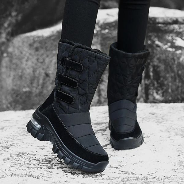 Schuhe sehr warmer Winter Frauen Stiefel weiße Schneestiefel Plüsch stilvoller warmer Knöchel Winterschuhe wasserdichte Frauen Frauen Stiefel Mujer 2023