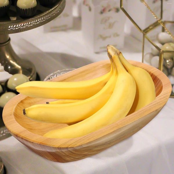 Наборы столовой посуды Деревянный сервировочный поднос с фруктами Деревянная тарелка Чаша Конфетница Маленькие чаши для журнального столика