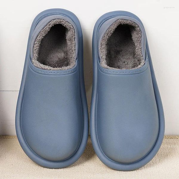 Pantofole da uomo per la casa, coppia, pantofole casual, per interni ed esterni, punta tonda, tinta unita, moda giovane, impermeabili, stile quotidiano, scarpe da uomo