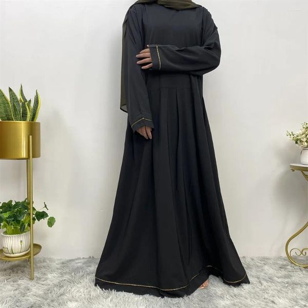 Roupas étnicas Mulheres Muçulmanas Abayas Manga Longa Maxi Vestidos Turquia Árabe Kaftan Eid Party Ramadan Modest Dubai Robe Islâmico Jalabiya