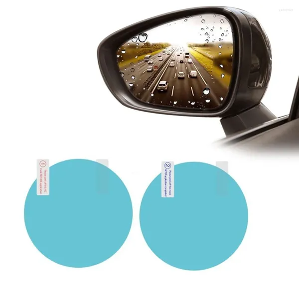 Adesivos de janela lateral espelho retrovisor película protetora membrana impermeável à prova de chuva 1 par 2pc anti-nevoeiro anti-reflexo folha adesivo