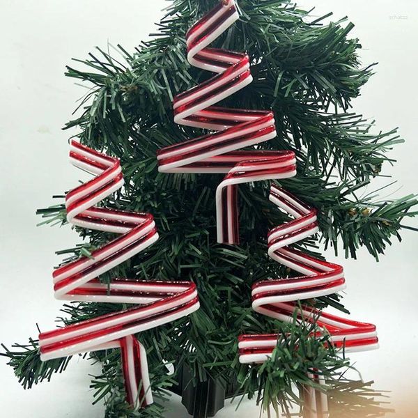 Weihnachtsdekorationen, Baumschmuck, Form, rot und weiß, Süßigkeiten, Heimdekoration, PVC-Material, Dekoration