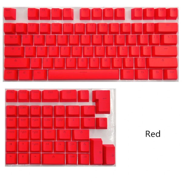 Aksesuarlar 118pcs 61 64 68 71 82 84 Düzen Mini Mekanik Klavye Şeffaf RGB Mektup Kapağı Seti Gri Pembe Kırmızı Mavi
