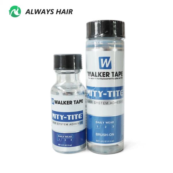 Клеи 0,5 унции 1,4 унции MITYTITE Самый популярный жидкий клей для подкраски системы волос Walker Toupee для волос, кружевной парик, клейкая кисть