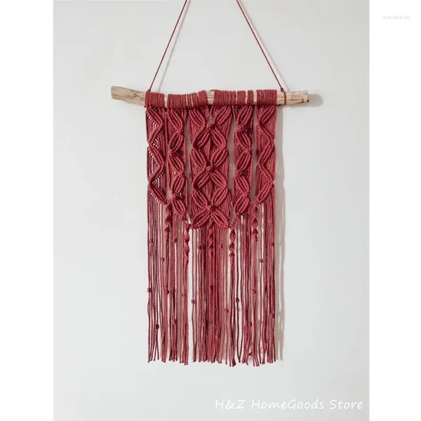 Tapeçarias profissionais macrame parede pendurado boho tecido tapeçaria artesanal flor moderna boêmia sala de estar pano de fundo casa quarto