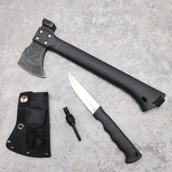 Bijl Camping Hammer Axt Tragbares Wandern Protokollierung Überlebenswerkzeuge Outdoor Gerades Messer Multifunktionsbeil