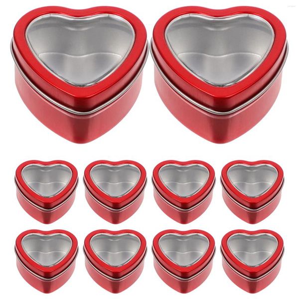 Confezione regalo 10 pezzi Confezione regalo a forma di cuore rosso nero di San Valentino Regali Scatole da imballaggio Decorazioni di nozze a sorpresa per anniversario