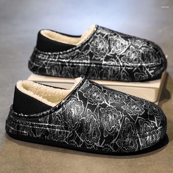 Pantofole Scarpe da casa Casual Slip-on con fondo spesso Consigliate per l'esterno Il modello in velluto antiscivolo resistente all'usura e alla moda