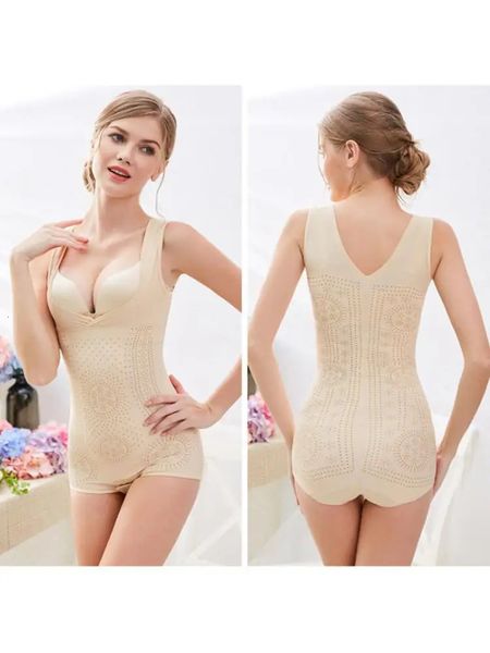 Donne di alta qualità ioni negativi modellamento del corpo vestiti addome vita vincolante salone di bellezza biancheria intima genuina tute sexy M3XL 240321