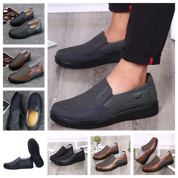 GAI confortevoli Scarpe da uomo Scarpe nere Punta tonda Festa all'aperto Banchetti Abito classico Uomo Designer con tacco da lavoro Taglia scarpe EUR 38-50 morbide