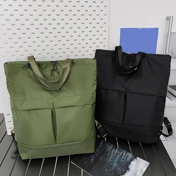 Sırt çantası unisex seyahat backbag hafif kadınlar gündelik tote çanta büyük kapasiteli düz renk çok işlevli çok yönlü açık