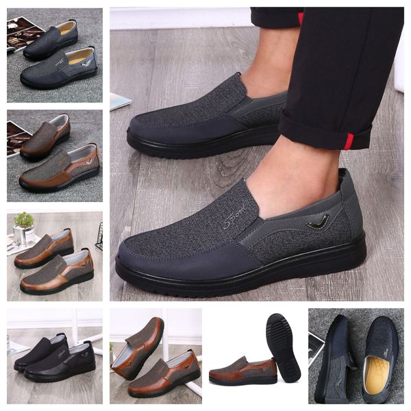 GAI bequemer Herrenschuh, schwarze Schuhe, runde Zehen, Party, Bankette im Freien, klassischer Anzug, Herren-Business-Absatz, Designer-Schuhe, Größe EUR 38–50, weich