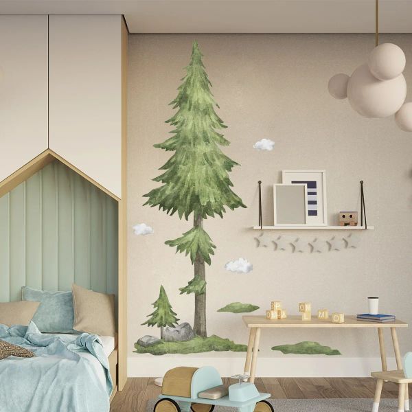 Adesivos grandes adesivos de parede de árvore de árvores plantas botânicas Decoração da sala da casa Deve Decoração Interior Peel Stick Art Decals Big Murais