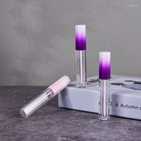 Bottiglie di stoccaggio 100 Pz 5 ml Tubi per rossetto fai-da-te Riutilizzabili Contenitore cosmetico vuoto Elementi essenziali per il viaggio Gradiente Rosa Viola Strumento per il trucco