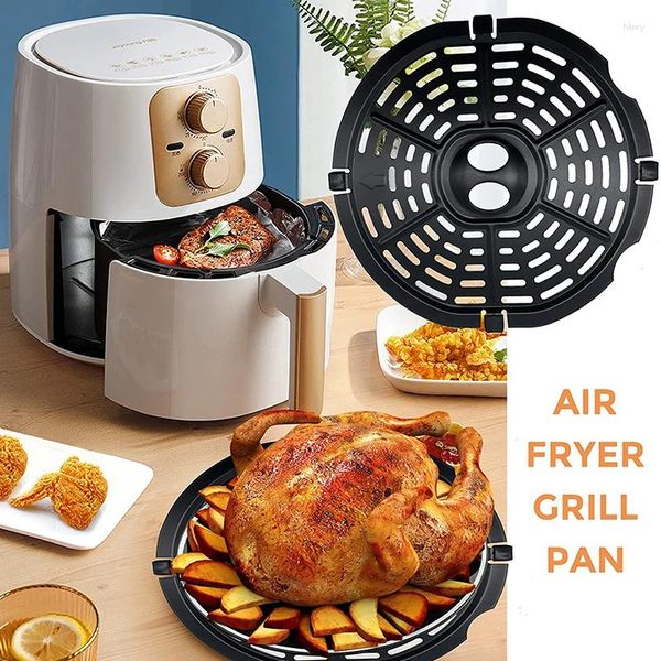 Fristões de ar fritas Double Fryer Pan Pan Grill para separador de alimentos Fritadeiras Fritadeiras Acessórios de cozinha