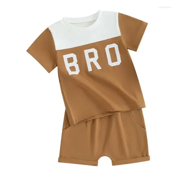 Set di abbigliamento per bambini piccoli abiti da ragazza a manica corta maglietta grande sorella fratelly fratellone abbinamento outfit pantaloncini estivi