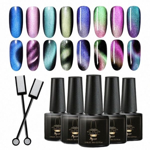 2/3 stücke 5D Cat Eye Magnet Nagelgelpoliermittel Set Magnetische UV Gel Lack Chamele Soak Off UV Gel Lack Emaille Maniküre Nail art S5zN #