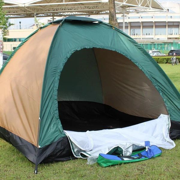 Палатки и укрытия Кемпинговая палатка 3-4 человека Сверхлегкий однослойный водонепроницаемый анти-УФ-защита от комаров Открытый портативный пляжная рыбалка