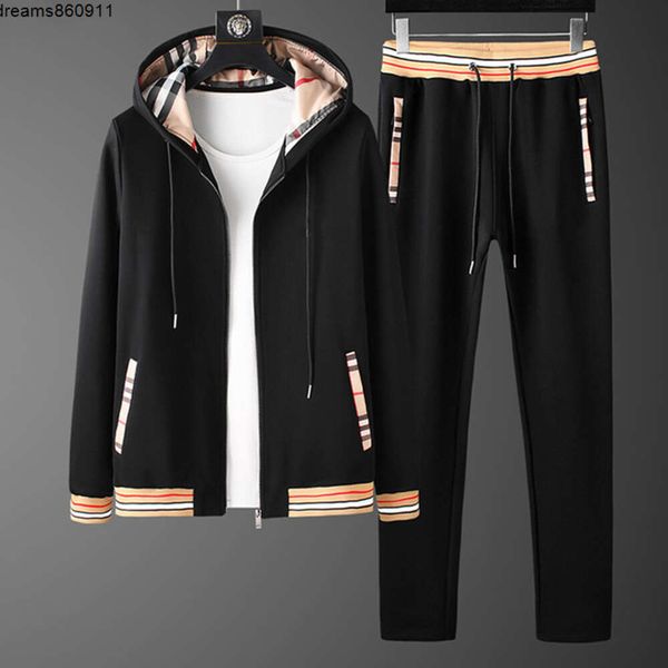 Designer Mens Tracksuits Manga Longa Zíper Completo Jogging Ternos Letras Bordados Sweatsuit Define Track Hoodie Jaquetas Sweatpants Peças Outfit M para Múltiplo