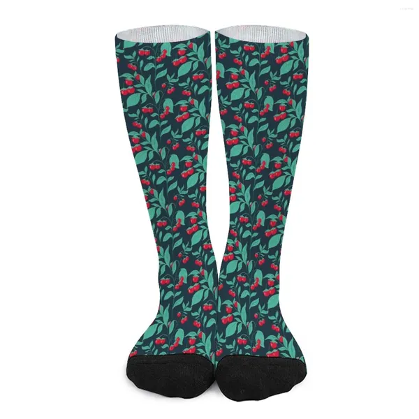 Damensocken, Kirschen, Tomaten, Strümpfe, Paar, Fruchtdruck, atmungsaktiv, Freizeit, Outdoor, Sport, antibakteriell, Geschenkidee