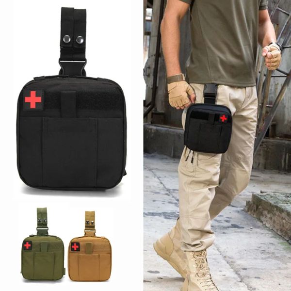 Тактическая медицинская аптечка для выживания, сумка Molle, аптечка, аптечка на открытом воздухе, для кемпинга, для экстренной помощи, армейская военная EDC, охотничий инструмент для выживания, сумка для ног