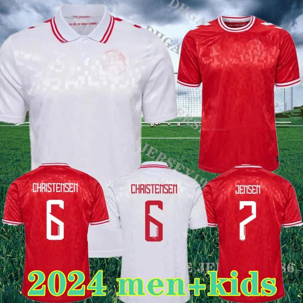 2024 Dinamarca camisa de futebol 24 25 ERIKSEN HOME RED AWAY BRANCO KJAER HOJBJEG CHRISTENSEN SKOV OLSEN BRAITHWAITE DOLBERG camisas de futebol