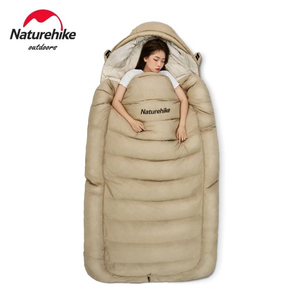 Engrenagem Naturehike Saco de Dormir Ultraleve Algodão Inverno Pato Para Baixo Leve À Prova D 'Água Engrossar Saco de Dormir Acampamento Ao Ar Livre