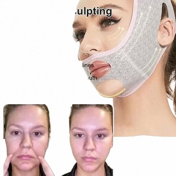 v Linha Sha Face Máscaras Face Sculpting Máscara de Sono Facial Slimming Strap Face Lifting Belt Novo Design Chin Up Máscara 2023 j0bf #