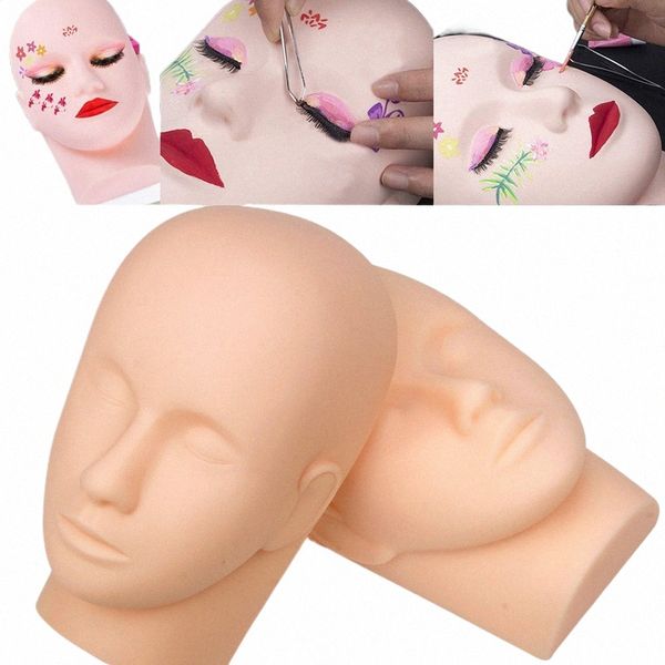 1/2/3pcs Eyel Extensi Training Mannequin Head Silice False Eyel Practice Head Model Enxertia Eyeles Maquiagem Ferramentas 34PE #