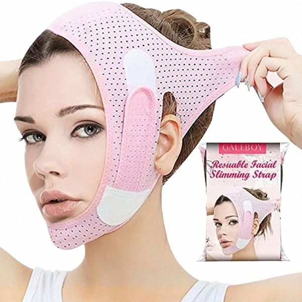 Double Chin Redutor Face Slimming Strap V Line Lifting Face-belt Cinta de queixo para mulheres e homens apertando a pele evitando flacidez s4aY #