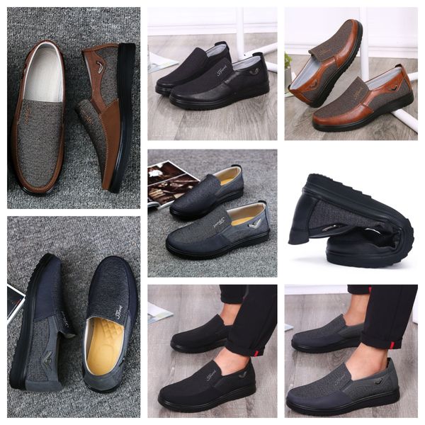 Sapatos GAI tênis esportivos panos sapato único negócio clássico tops sapatos casuais softs único chinelo de couro plano sapatos masculinos preto confortável tamanho macio 38-50