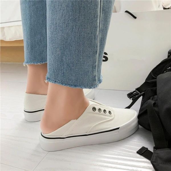 Casual Schuhe Luxus Stil Mode Turnschuhe Frauen Leinwand Frau Wohnungen Flach Slip-On Damen Loafers Zapatos De Mujer