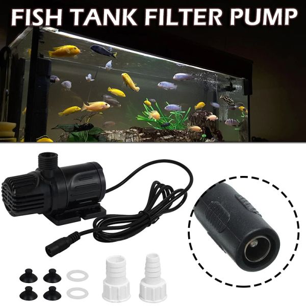 Zubehör 12V Motor Aquarien Tauchbecken Ultra Leise Bürstenlose Wasserpumpe Brunnen Wasserpumpensystem Aquariumzubehör