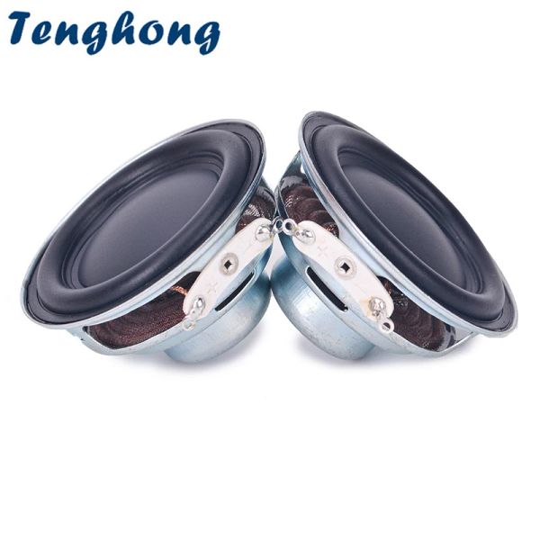 Hoparlörler tenghong 2pcs 2 inç 4 ohm 5W 52mm Taşınabilir Ses Tam Ranka Hoparlör Birimi Kauçuk Kenar Bluetooth Ev Sineması Hoparlör