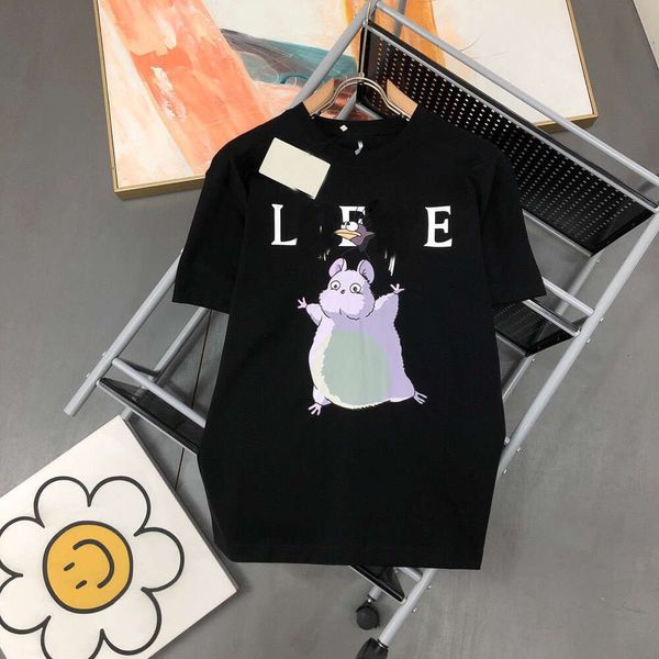 Designer Luxury Loes Classic Trend 22 T-shirt corta di fascia alta stampata della nuova collezione estiva Totoro Top a mezza manica da uomo e da donna