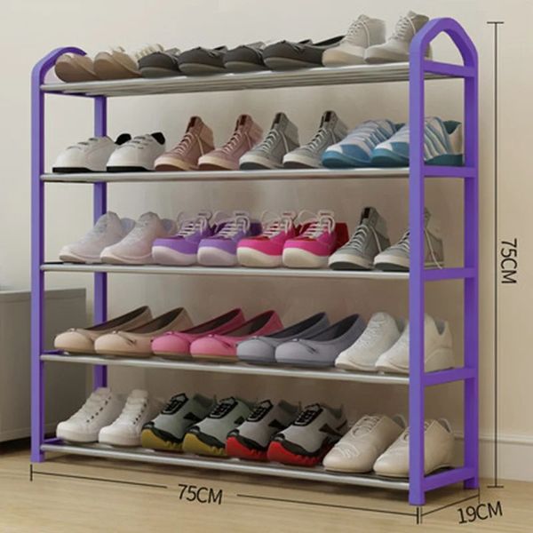 2024 Schuhregal Aluminium Metall Stehschuhe Schuhgepäck DIY Schuhe Aufbewahrungsregal Home Organizer Accessoires Schuh Rack Schuh Rack Organisation