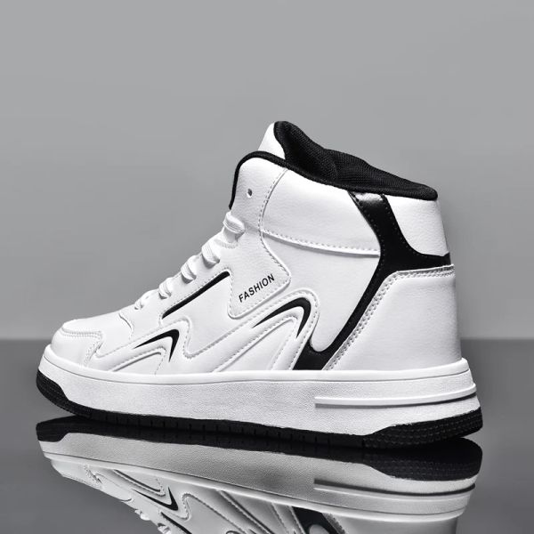 Scarpe marca maschile sneaker hightop per ragazzi casual scarpe da basket non colpite scarpe da tennis comode scarpe sportive in pelle sneaker unisex
