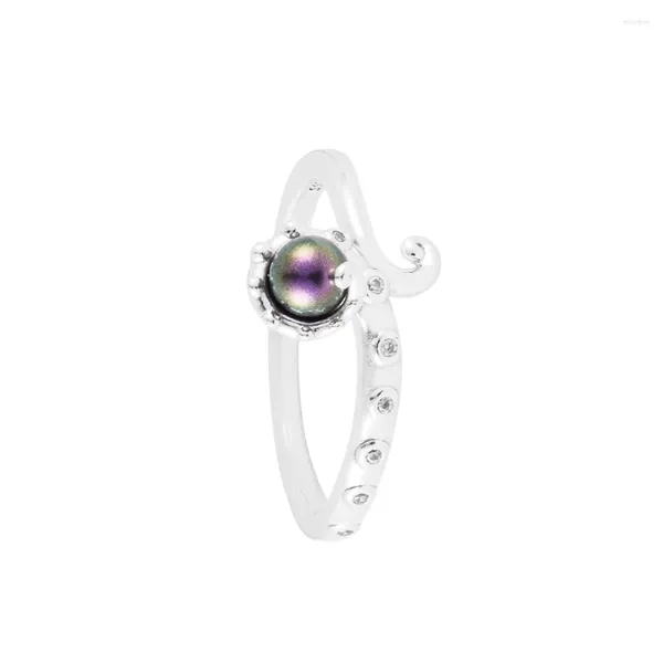 Anéis de cluster 2024 925 prata esterlina sereia padrão para mulheres anel de dedo de casamento jóias originais