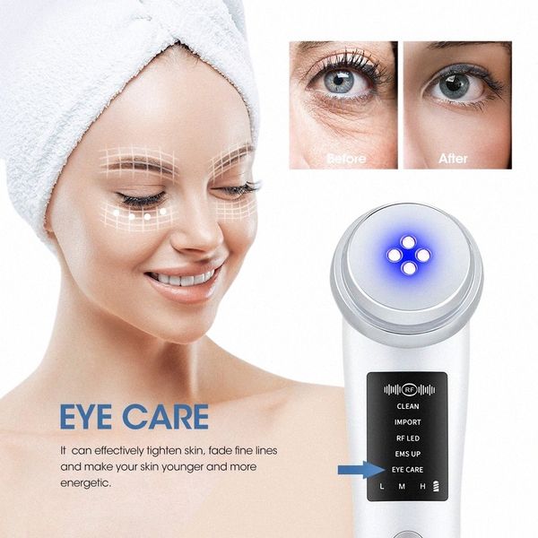 ems RF Microcorrente Apparecchio di bellezza Ra Frequenza Luce Pelle Rejuvenati Face Lift Anti-età Massaggio facciale Essenza Import A1ku #