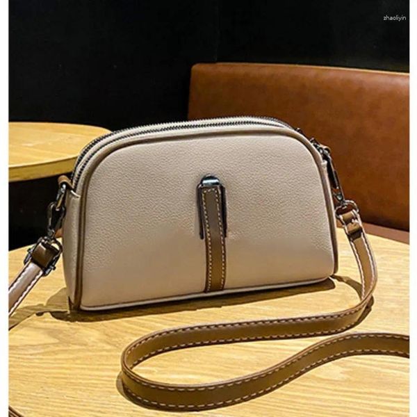 Sacos de noite Saco de mulher de meia-idade 2024 Multi-camada Mudança de telefone móvel Mãe segurando um único ombro crossbody cor sólida