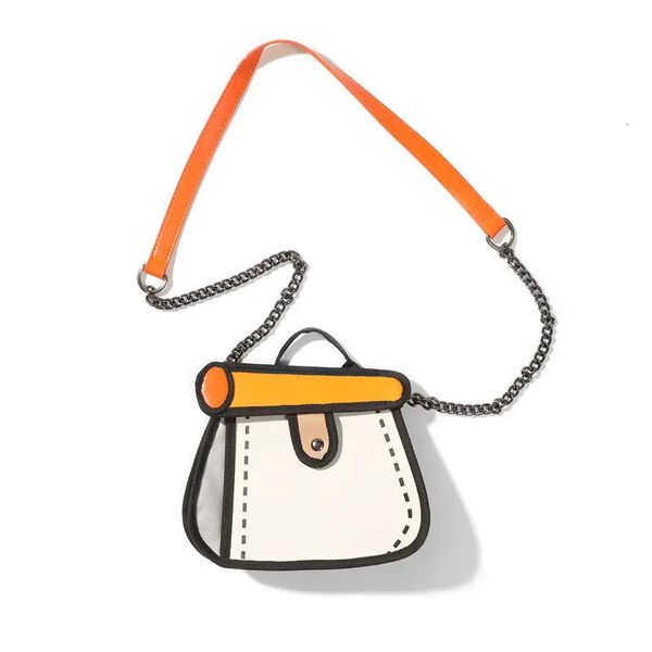 Сумка для девочек летняя нейлоновая повседневная анимация анимация изображение на плече сумки сумки и сумки кросс -сами женщины 240322