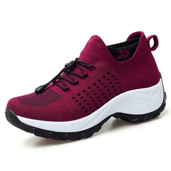 Scarpe da donna Scarpe da passeggio Sneakers Fashion Fashion Breathe Come comode Scarpe da allattamento Piattaforma casual Moca