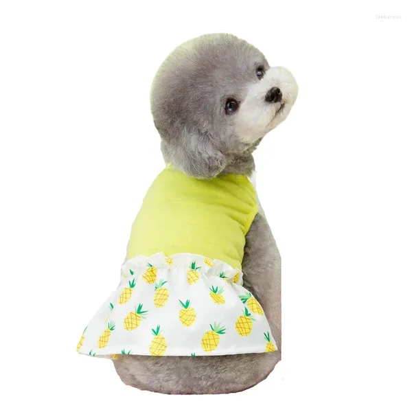 Cão vestuário menina roupas vestido verão gato saia chihuahua yorkshire terrier pomeranian shih tzu maltese bichon poodle roupas para animais de estimação