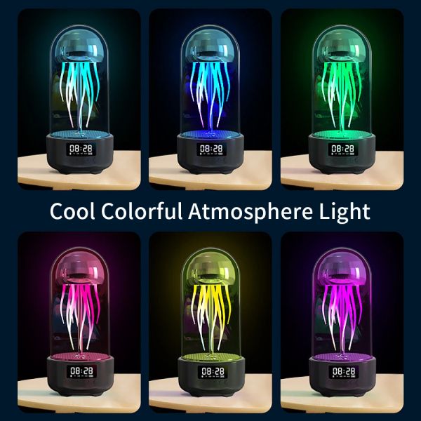 Alto-falantes novo mini alto-falante criativo móvel medusa mecânica bluetooth alto-falante colorido lâmpada polvo áudio casa desktop ornamentos presente