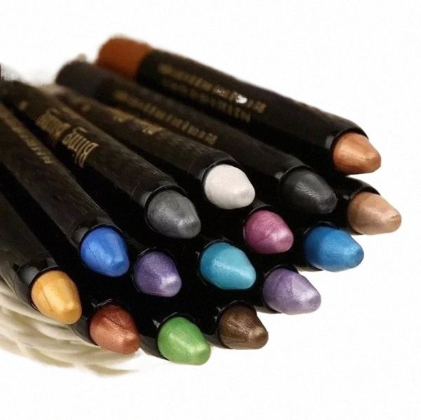 15 colori perlescenti baco da seta ombretto stick pen duraturo impermeabile e non fiorito lucido perlescente penna gel ombretto penna d004 #